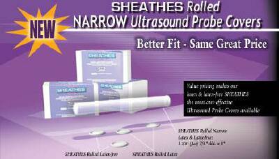 Sheathes™ Ultrasound Probe Cover 7/8 X 8 Inch La .. .  .  